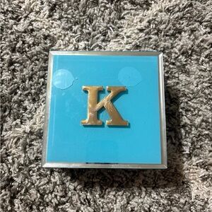 Gold Initial 'K' Pendant Necklace